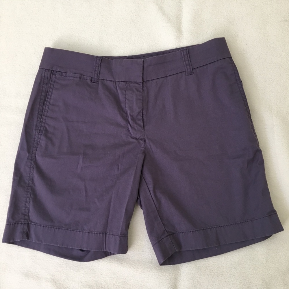 J. Crew Chino Shorts 7 Inch Inseam Size 2 Purple